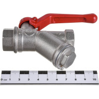 Шаровой кран с фильтром VALFEX PREMIUM для воды, 1/2" ВР/ВР, рычаг VF.292.NR1.012.PREMIUM