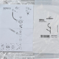 Сифон для кухонной мойки WISENT с одной чашей, с круглым и прямоугольным переливом, с подводкой для стиральной машины GER013 WGER013