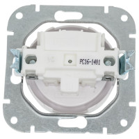 Механизм розетки Bylectrica 1-местная, скрытая установка, без заземляющего контакта, серия ПРОВАНС, белый РС16-1401