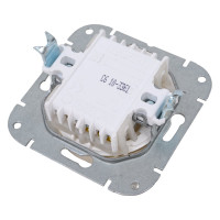 Механизм выключателя Bylectrica 1-клавишный, проходной, скрытая установка, серия ПРОВАНС, С610-3361 бежевый