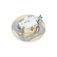 Розетка Bylectrica 1-местная, скрытая установка, с заземляющим контактом, диаметр 92 мм, серия ПРОВАНС круг, РС16-0402 бежевый