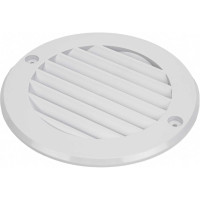 Решетка вентиляционная с фланцем, круглая, неразъемная, наклонные жалюзи A10RK 130 мм РемоКолор 52-0-130