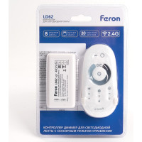 Контроллер диммер для светодиодной ленты FERON с П/У белый, 12-24V, LD62 48029
