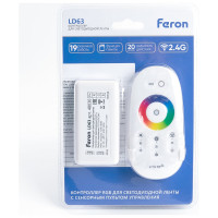 Контроллер RGB для светодиодной ленты FERON с П/У белый, 12-24V, LD63 48030