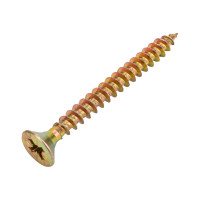 Саморез Rizzel PZ 5,0x50 универсальный острый желтый цинк 300 шт. 00000345305