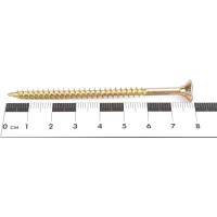 Универсальный саморез Rizzel Pz 5,0x80 желтый цинк 200 шт 00-00466997