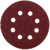 Круг шлифовальный перфорированный, 8 отверстий, 125 мм, P36, 5 шт Росомаха 438036