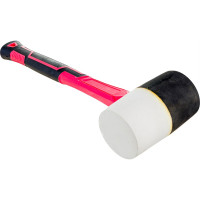 Резиновая киянка Ladina, 680г, черно-белая резина, фибергласовая двухкомпонентная рукоятка 304-003