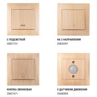 Выключатель TDM ELECTRIC 1 кл. 10А сосна серии "Лама" SQ1815-0301