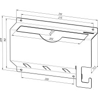 Настенный держатель для угловых шлифмашинок до 210 мм EMBODIMENT черный EMB-USM-BW-B