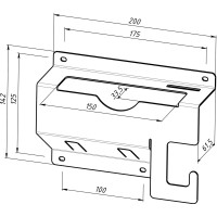 Настенный держатель для угловых шлифмашинок до 125 мм EMBODIMENT черный EMB-USM-SW-B