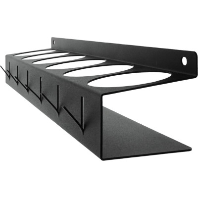 Настенный держатель-органайзер для баллончиков EMBODIMENT с крючками, черный EMB-WOP-L-B