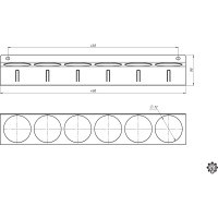Настенный держатель-органайзер для баллончиков EMBODIMENT с крючками, черный EMB-WOP-L-B