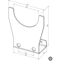 Настенный держатель для угловых шлифмашинок до 210 мм EMBODIMENT черный EMB-USM-LBW-B