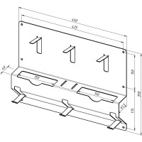 Настенный держатель для угловых шлифмашинок и отрезных дисков EMBODIMENT черный EMB-USM-DB-B
