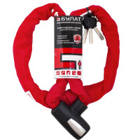 Навесной замок БУЛАТ ВС 781Ц (диаметр 8 мм; 1200 мм; с цепью; 3 ключа) 14033