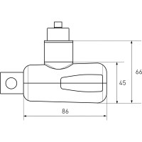 Навесной замок БУЛАТ ВС 781Ц (диаметр 8 мм; 1200 мм; с цепью; 3 ключа) 14033