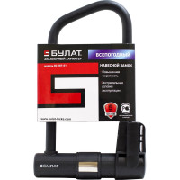 Навесной замок БУЛАТ ВС 387-01 (всепогодный; 3 ключа; диаметр 16,5 мм; с креплением на раму велосипеда) 14031