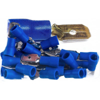 Разъём DORI плоский изолированный штекер 6,3 мм 1,5-2,5 мм2 РПИп 25 шт 42075