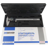 Цифровой штангенциркуль Debever Machining Solutions 0-200 мм, 0.01 мм DB-S-DC20001