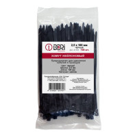 Нейлоновый хомут DORI 2,5x100 мм черный 100 шт 41757