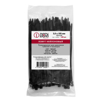 Нейлоновый хомут DORI 3,6x150 мм черный 100 шт 46097