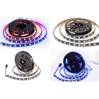 Комплект адресной ленты Apeyron 24В, 14,4Вт/м, smd5050, 60д/м, IP65, подложка 10мм(черная), 2м, RGB/ 10-97