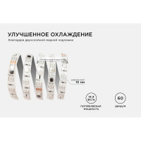 Комплект адресной ленты Apeyron 24В, 14,4Вт/м, smd5050, 60д/м, IP65, подложка 10мм (белая), 5м, RGB/ 10-96