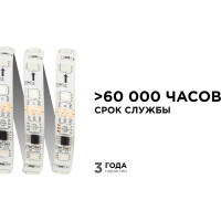 Комплект адресной ленты Apeyron 24В, 14,4Вт/м, smd5050, 60д/м, IP65, подложка 10мм (белая), 10м, RGB/ 10-100