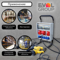 РУСП Щит с розетками переносной PARTNER ULTRA EVOL 0607-035-1