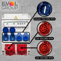 Щит с розетками навесной Combox 11 EVOL 0102-009-1
