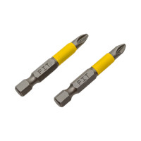 Биты кованые Профи односторонние (2 шт; PZ2; 50 мм; сталь S2) FIT 57515