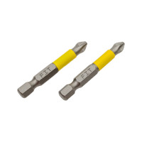 Биты кованые Профи односторонние (2 шт; PH2; 50 мм; сталь S2) FIT 57505