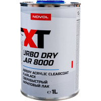 Акриловый лак и отвердитель NOVOL NEXT TURBO DRY KLAR 8000, 2К, сверхпрочный, сверхбыстрый, банка 1л 90994-90905
