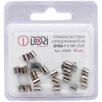 Плавкая вставка DORI ВПБ6-1 0,16А 250В 10 шт 40965