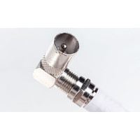 Коаксиальный кабель DORI SAT-50 на F-разъёмах 5 м + переходник на TV 40019