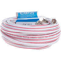 Коаксиальный кабель DORI SAT-50 на F-разъёмах 10 м + переходник на TV 40026