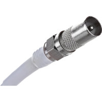 Коаксиальный кабель DORI RG-6 на F-разъёмах 20 м + переходник на TV 40903