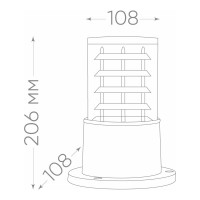 Садово-парковый светильник FERON DH0800 столб, E27 230V, серый 41916