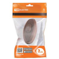 Выключатель на шнур TDM ELECTRIC ЭКО, 6А, 250В, бук/венге SQ1806-0223