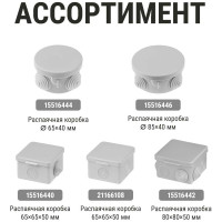 Коробка распределительная TDM ELECTRIC 100х100х50мм, крышка на винтах, IP55, 6 входов SQ1401-1234