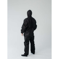 Многоразовый защитный комбинезон Смелый Каспер, черный, плотность 60 г/м2, размер 4XL, рост 180-188, с планкой с липучкой 00002