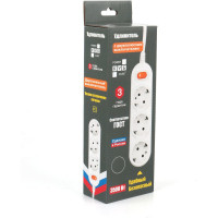 Бытовой удлинитель Power Cube 3р с/з выкл., 3500 Вт, 16 А, 5 м 31,5 (белый) PC-1-5M