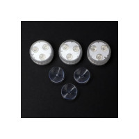 Водонепроницаемый мини светильник СИМАЛЕНД 3x1.9 см, 3 шт, от CR2032 (в компл.), пульт, RGB, IP68 7503713