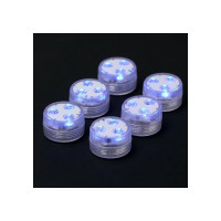 Водонепроницаемый мини светильник СИМАЛЕНД 3x1.9 см, 6 шт, от CR2032 (в компл.), пульт, RGB, IP68 7503714