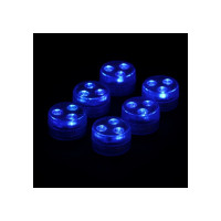 Водонепроницаемый мини светильник СИМАЛЕНД 3x1.9 см, 6 шт, от CR2032 (в компл.), пульт, RGB, IP68 7503714