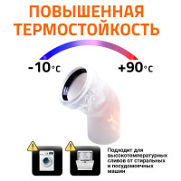 Отвод Ostendorf HTB 50x45, белый 559420