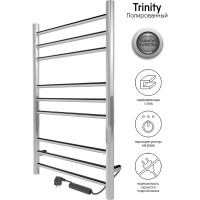 Полотенцесушитель INDIGO Line Trinity (electro) 80/50 таймер, скрытый монтаж, универсальное подключение R/L LСLTE80-50Rt