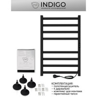 Полотенцесушитель INDIGO Oktava Slim 3 electro 80/50 таймер, скрытый монтаж, универсальное подключение R/L LСLOKS3E80-50BRRt