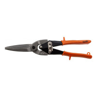 Ножницы по металлу SPARTA, удлиненные, 290 мм, пряморежущие, обрезиненные рукоятки 783165